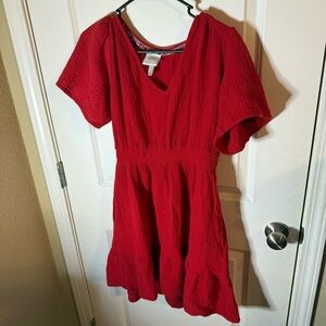 Knox Rose Red Tiered Dress